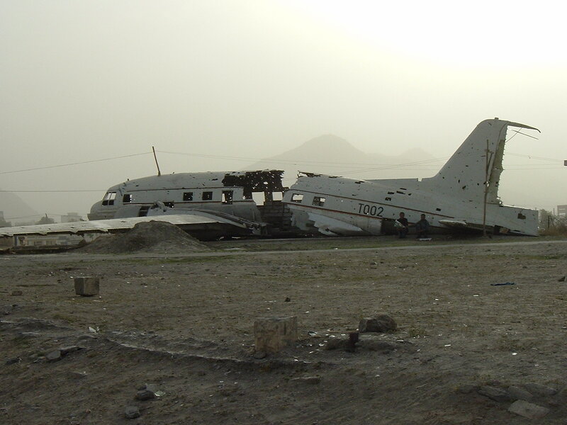 Crashed Airplane Wreckage — Gray