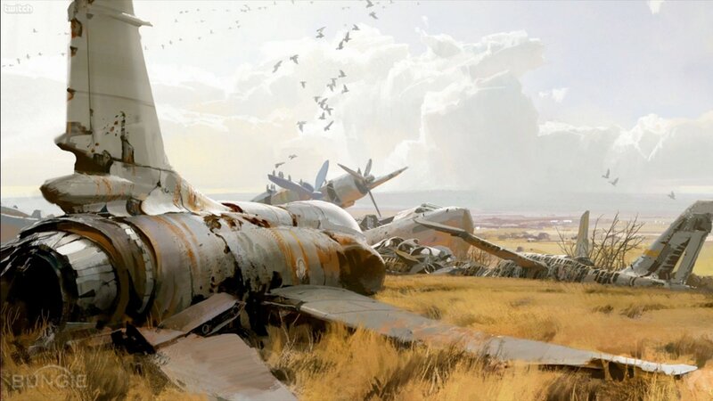 Crashed Airplanes in Field