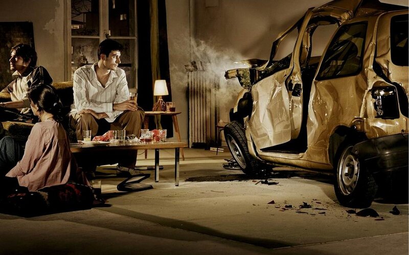 Crashed Car in Room