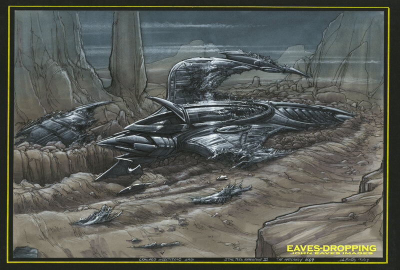 Crashed insectoid ship
