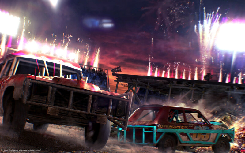 Crashed Race Cars — Red, Chaotic, Night