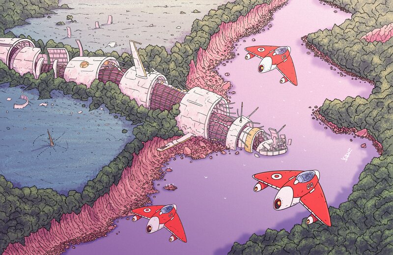 Crashed Space Station