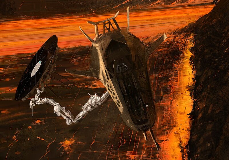Crashed Spacecraft — Orange