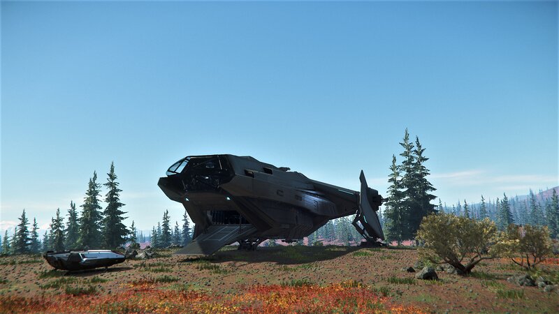 Crashed Spaceship — Blue, Serene