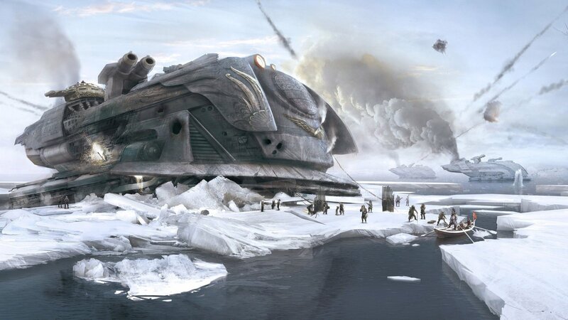 Crashed Spaceship on Ice