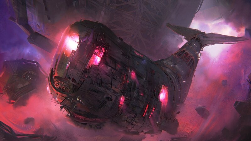 Crashed Spaceship — Red