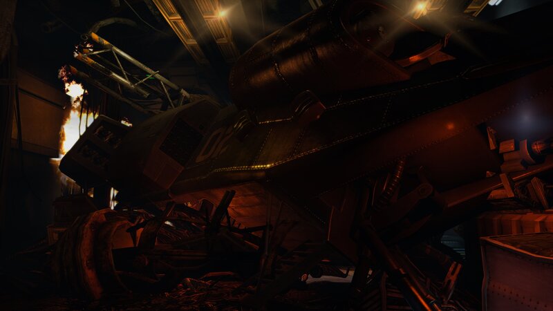 Crashed Spaceship Wreckage — Black