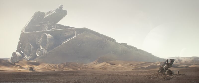 Crashed Star Destroyer — Brown
