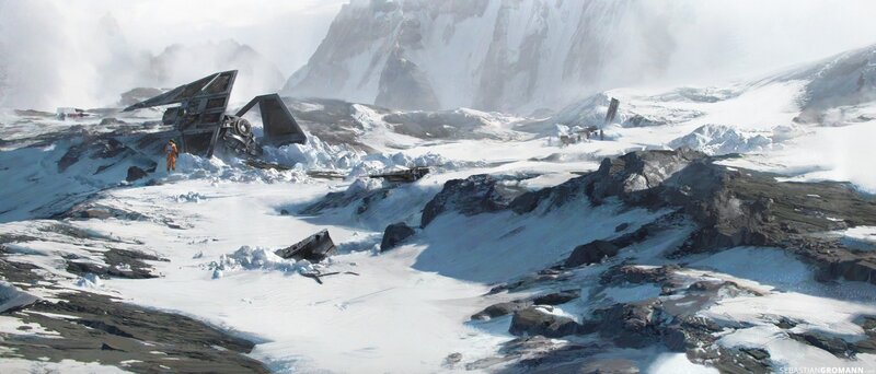 Crashed Starship in Snow