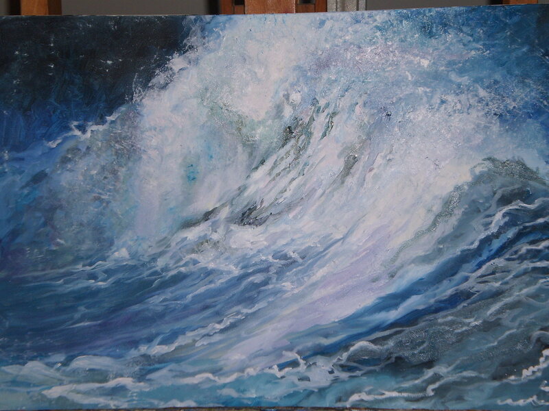 Crashing Ocean Wave — Blue, Dramatic