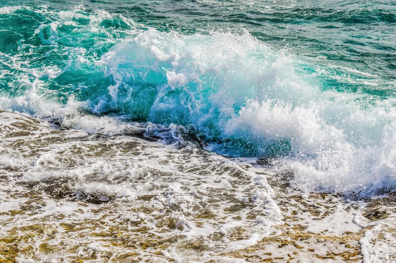 Crashing Ocean Wave — Blue, Dynamic, Afternoon