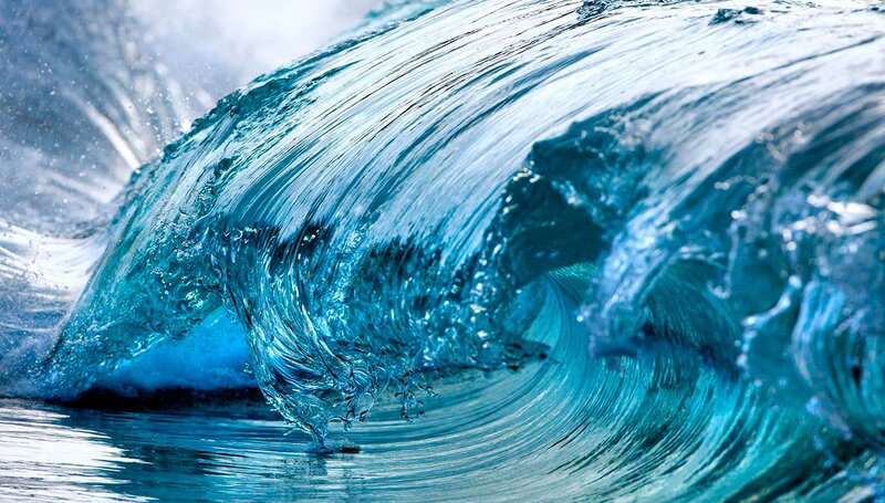 Crashing Ocean Wave — Blue, Dynamic, Photograph, Sea Water