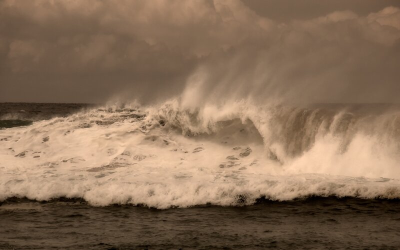 Crashing Ocean Wave — Brown