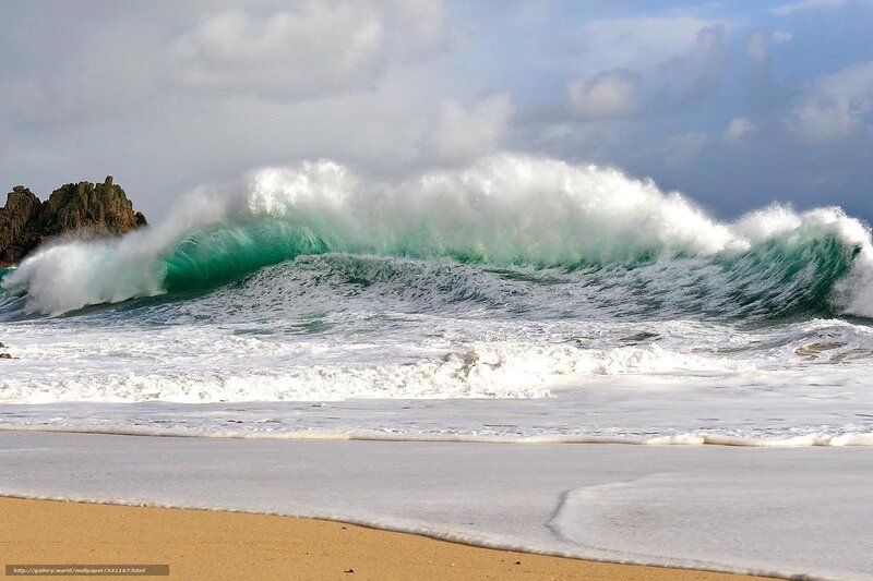 Crashing Ocean Wave — Green, Dramatic, Afternoon