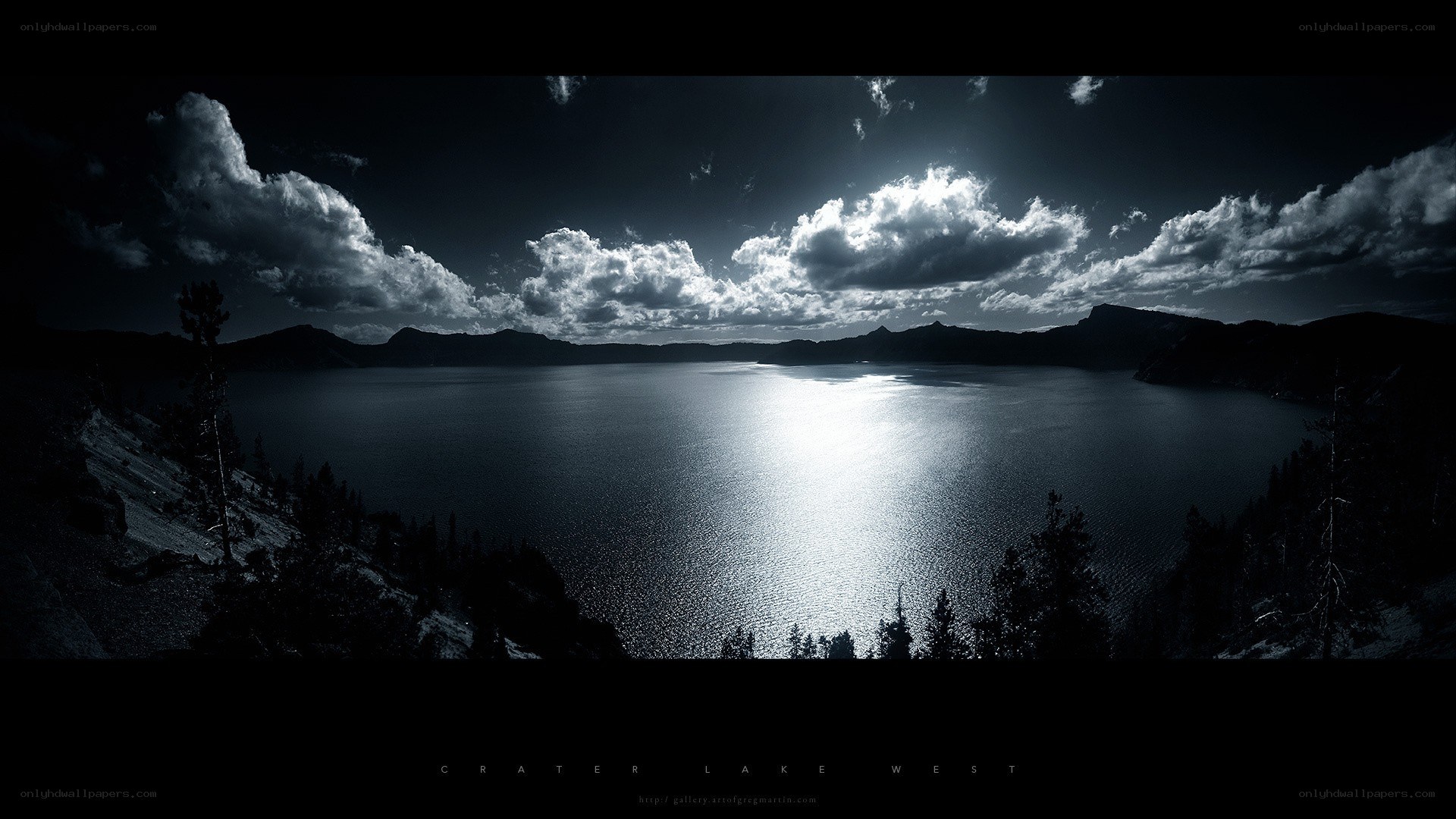 Crater Lake at night