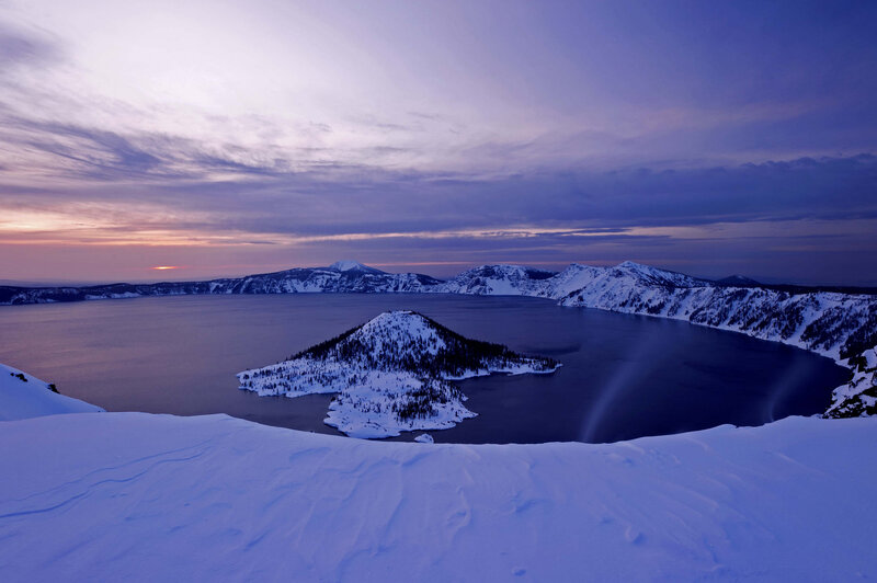 Crater Lake at Sunrise — Blue, Serene