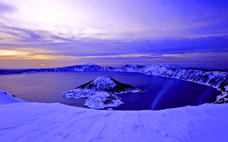 Crater Lake at Sunrise — Blue