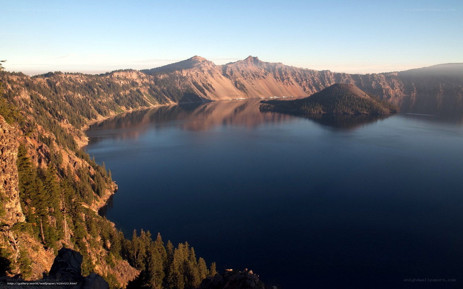 Crater Lake at sunrise