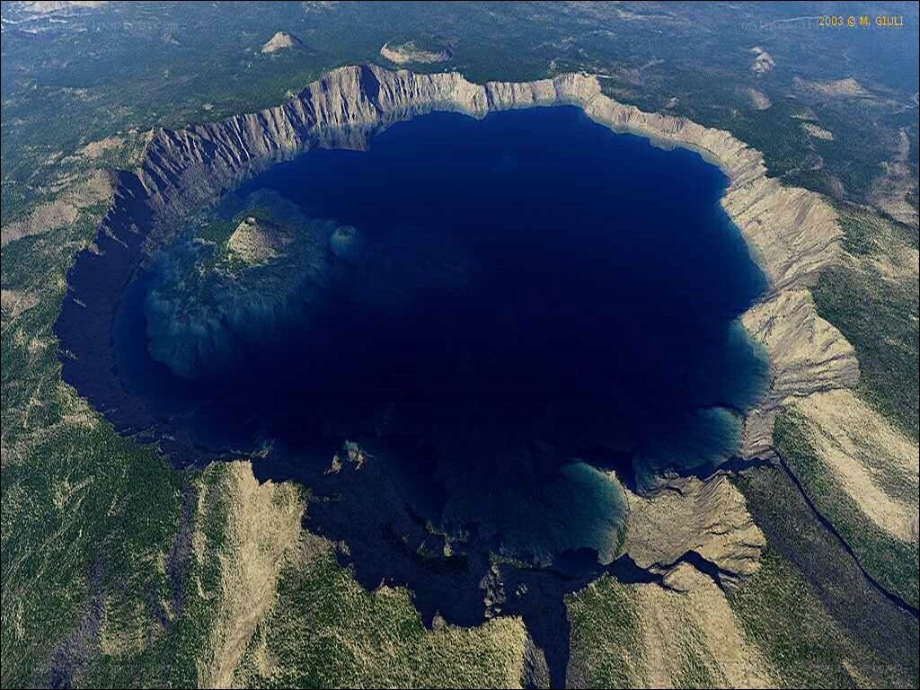 Crater lake from above