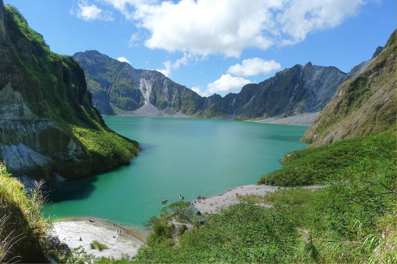 Crater Lake in Mountains — Blue, Serene