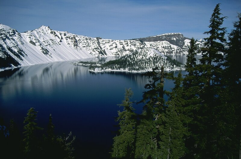 Crater Lake in winter