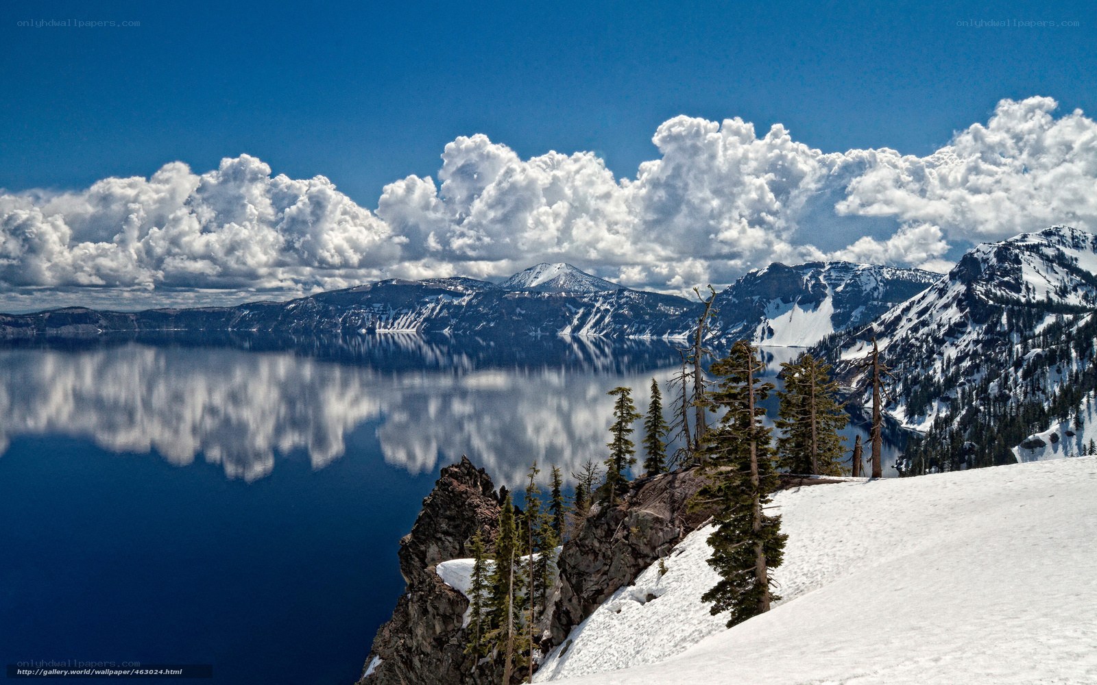 Crater Lake in winter