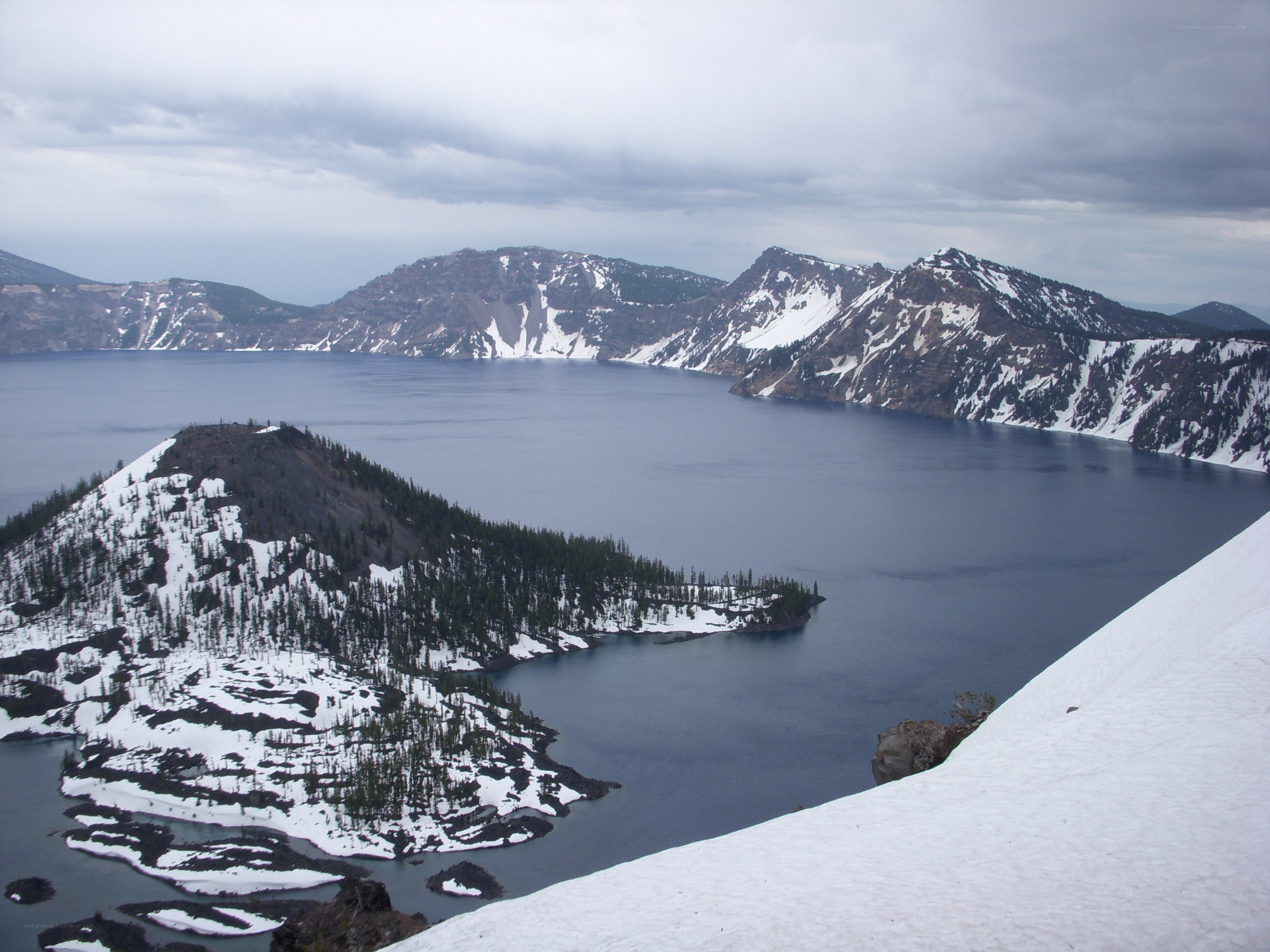 Crater Lake in winter