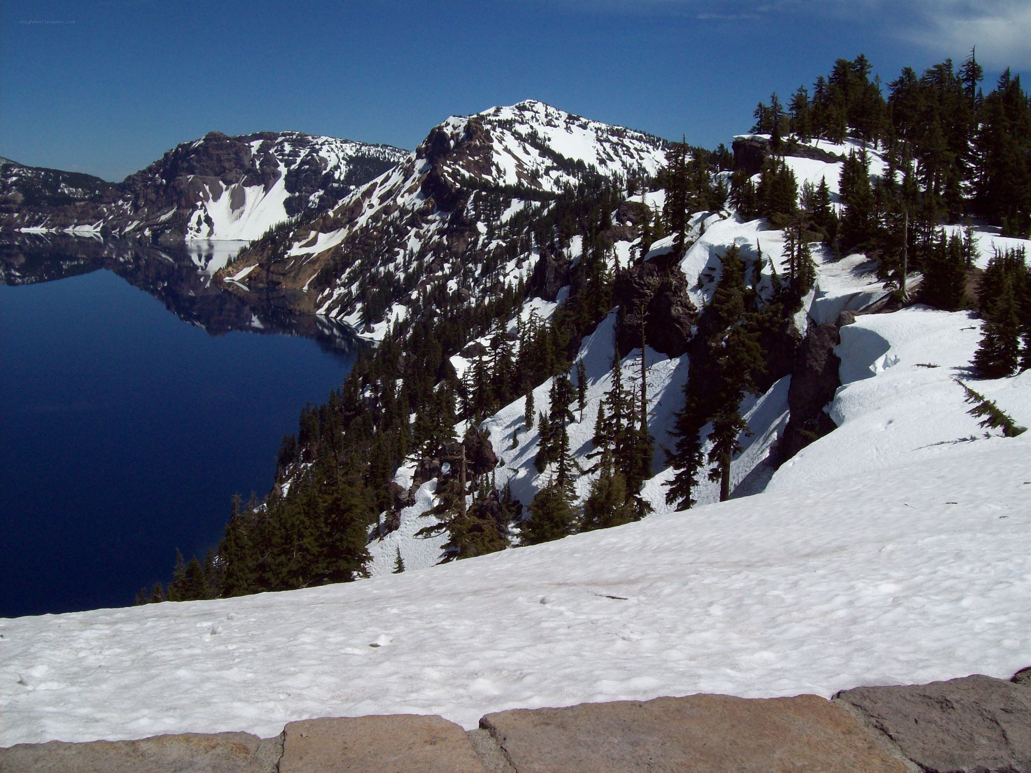Crater Lake in winter