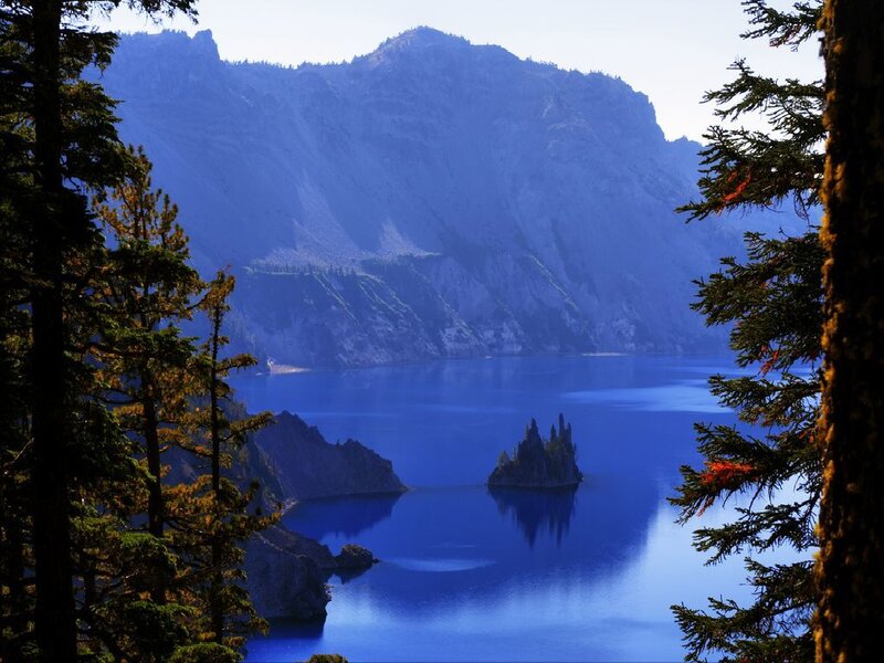Crater Lake with Island — Photograph