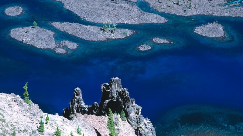 Crater Lake with Islands