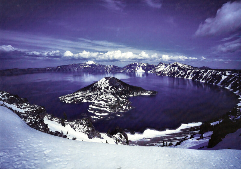 Crater Lake with Wizard Island — Purple
