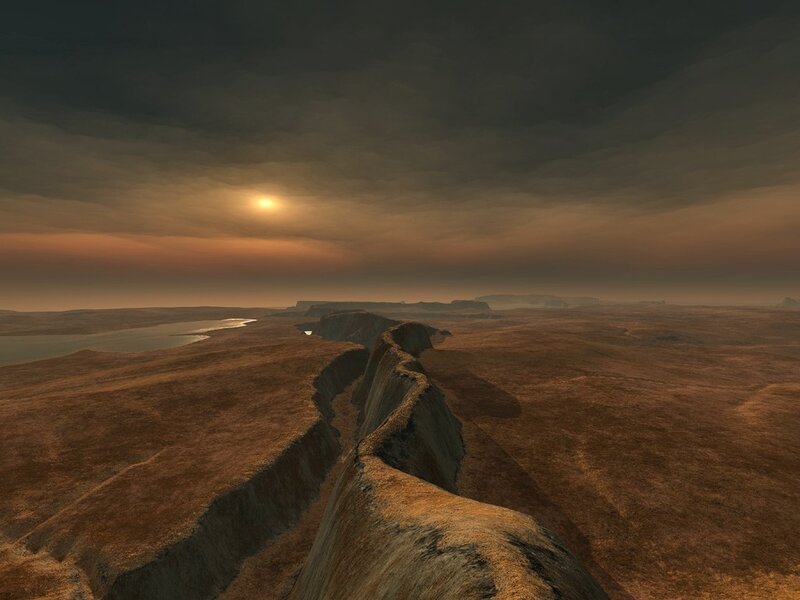Cratered Landscape — Brown