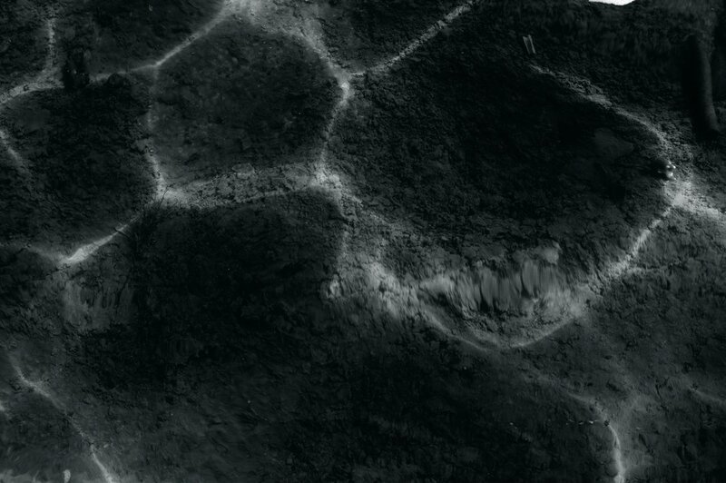 Cratered Lunar Surface — Black
