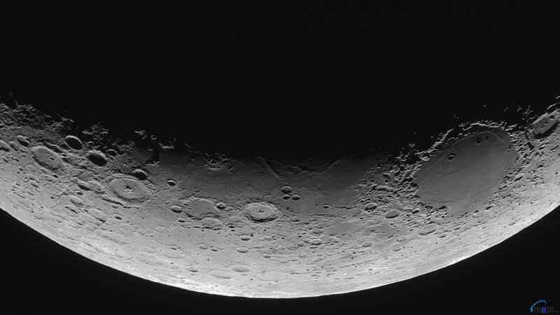 Cratered Lunar Surface — Gray