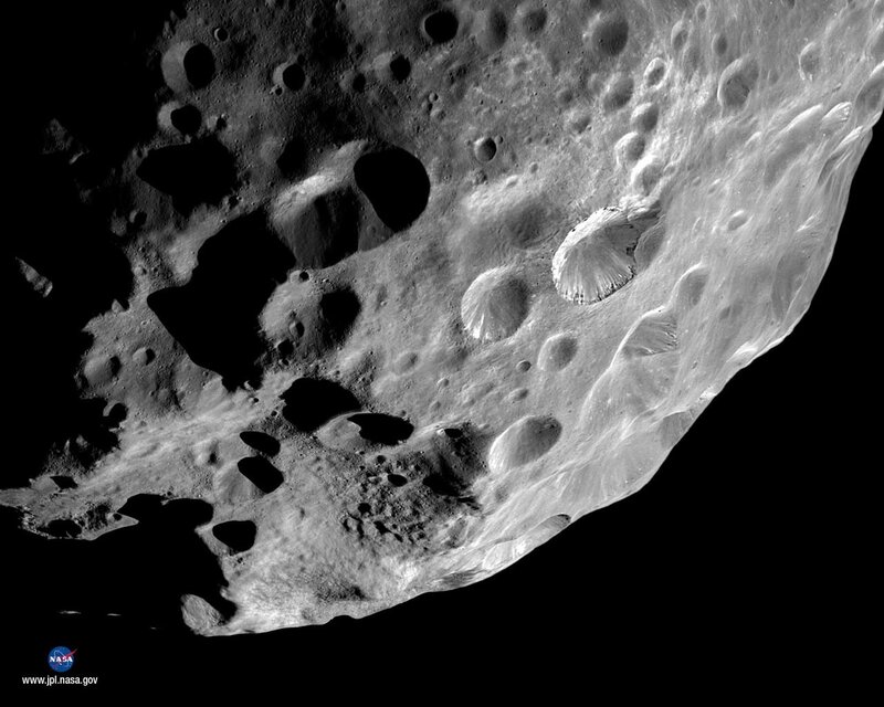Cratered lunar surface