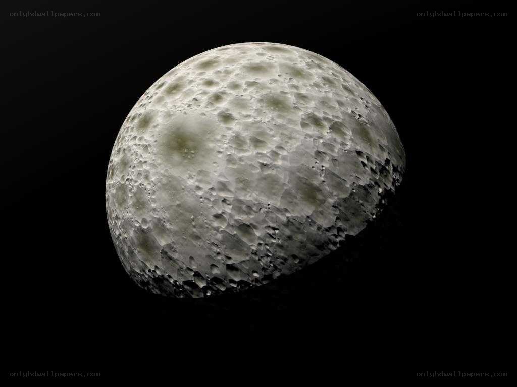 Cratered moon surface