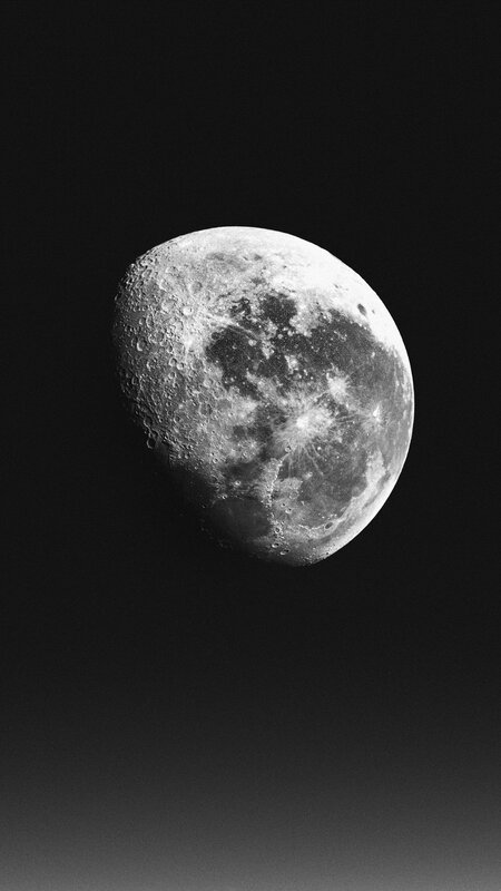 Cratered Moon Surface — Black, Dramatic, Night, Photograph