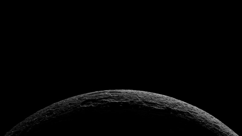 Cratered Moon Surface — Black, Dramatic