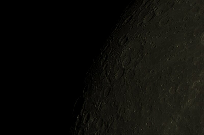 Cratered Moon Surface — Black