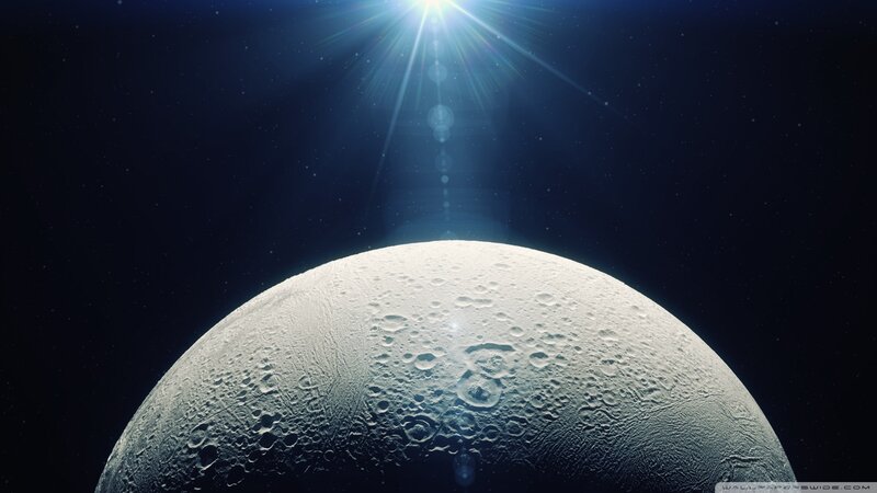 Cratered Moon Surface — Blue, Dramatic, 3d Render