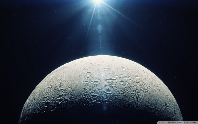 Cratered Moon Surface — Blue