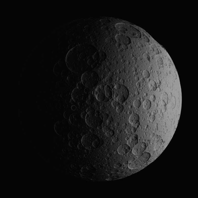 Cratered Moon Surface — Gray, Dark