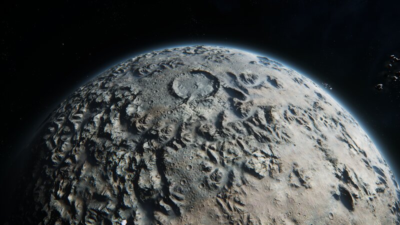 Cratered Moon Surface — Gray, Dramatic, 3d Render