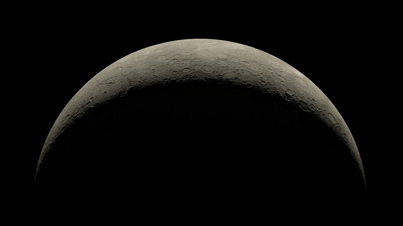 Cratered Moon Surface — Gray, Dramatic, Night, Photograph, Craters