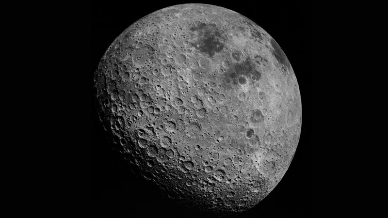 Cratered Moon Surface — Gray, Dramatic, Photograph