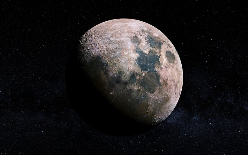 Cratered Moon Surface — Gray, Serene