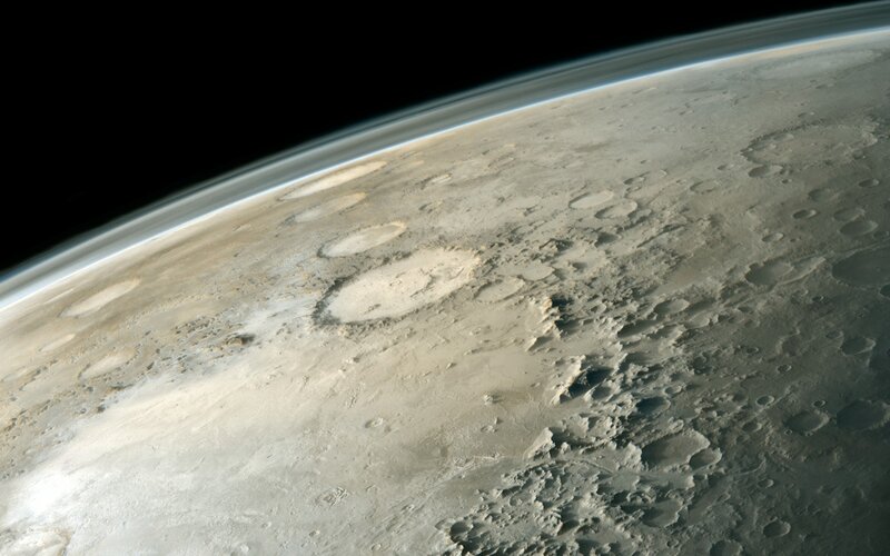 Cratered Planet Surface — Gray