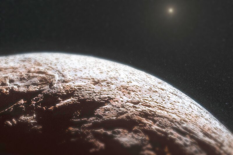 Cratered Planet Surface