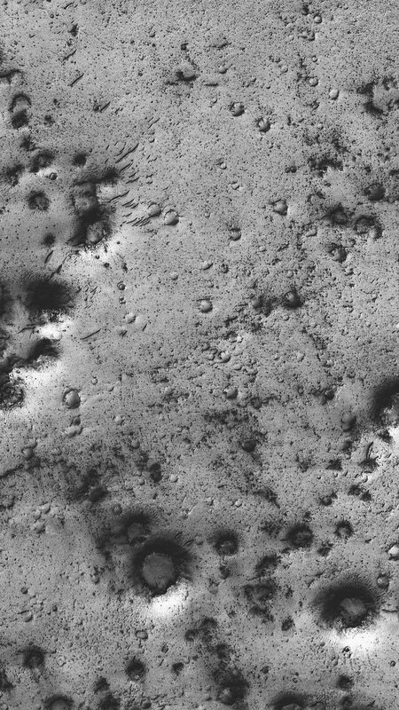 Cratered Planetary Surface — Gray
