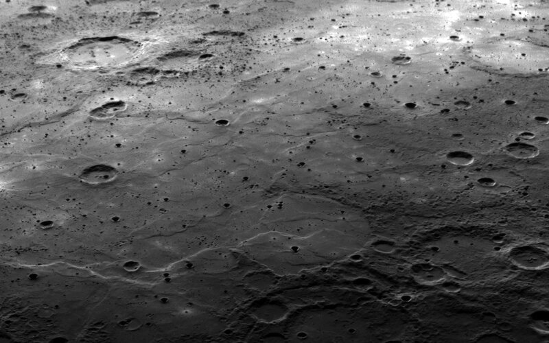 Cratered planetary surface